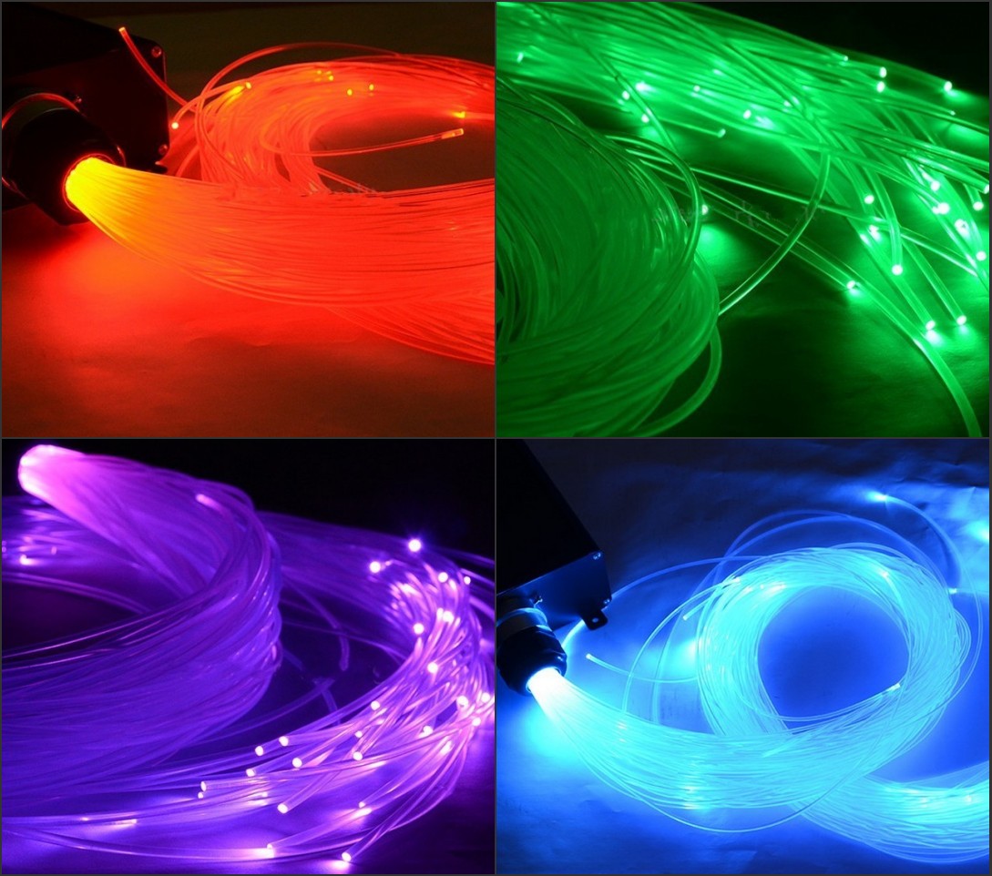 250M/Roll 2.5mm Diameter PMMA Plastic Fiber Optic end Glow Cable Express