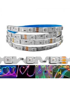 12V WS2812B WS2811 S Shape Foldable Led Strip Light 6mm PCB Individually Addressable Pixels