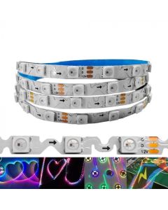 12V WS2812B S Shape Foldable Led Strip Light 6mm PCB Individually Addressable Pixels