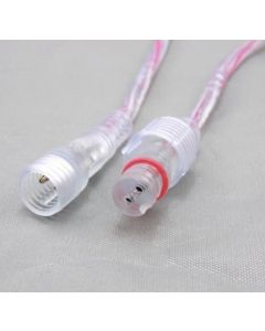 2 Pin Waterproof DC Power Wire Connector Cable Transparent 10Pcs