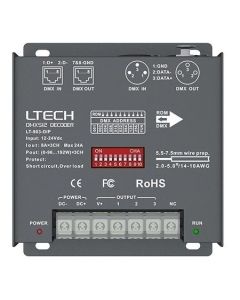 Ltech 3CH LT-903-DIP CV DMX512 Decoder DC12～24V