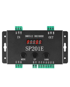 SP201E DMX512 LED Decoder Controller 5CH PWM SPI Pixels LED Light Strip SK9822 WS2812B WS2811 5050 RGB RGBW CCT FCOB DC5V-24V