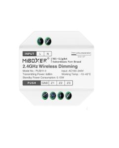 PUSH1-3 MiBoxer 2.4GHz Wireless Dimming 3-Zone MiLight Led Dimmer