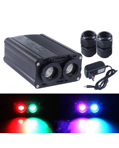 DMX512 Fiber Optic Engine 32W RGBW LED Double Source Lights Heads with RF Controller For Decorative Lightings