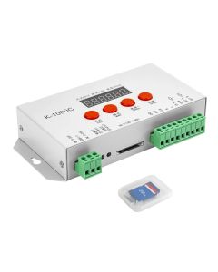WS2812B WS2815 SK6812 SK9822 K-1000C Led Light Controller Computer Programmable with SD Card 5-24V 2048 Pixels