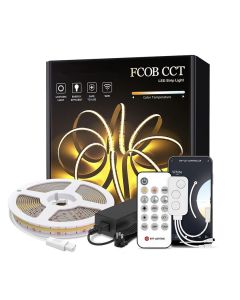 FCOB CCT Led Light Kit 640LEDs/M Tuya Voice Wifi Bluetooth APP Control Gear FOB COB Lighting