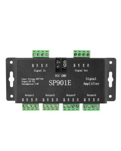 SP901E SPI Signal LED Amplifier Booster for WS2812B WS2811 WS2813 Pixel RGB Strip 5-24V Repeater
