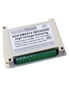 DMX-HVDIM-6CH DMX512 Decoder 6 Channels Dmx Signal Control Led Dimmer