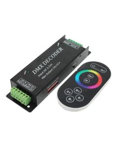 DMX100 3 Channel Strip DMX Decoder 5-24V Common Anode + Touch Remote Control