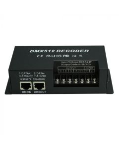 DMX 512 LED Decoder Controller Dimmer Driver DC 12V 24V 5A 4 Channel