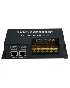 DMX512 Decoder Controller Dimmer Driver 12V 24V 30A 3 Channel