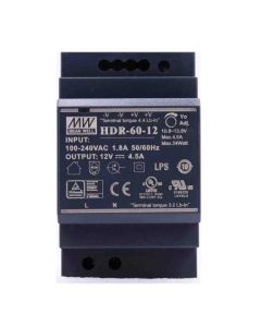 HDR-60-12 12V DC Mean Well Ultra Slim Step Shape Rail