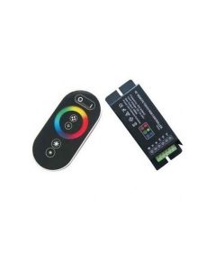 RF Remote Steel Case 8 Keys Touch RGB LED Controller 12V 24V