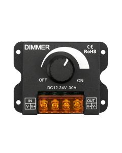 30A 360W LED Single Color Dimmer Switch Brightness Controller for 12V 24V LED Strip Light